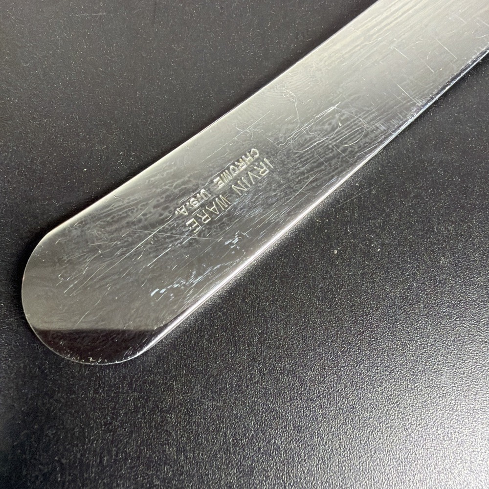 Vintage Irvin Ware Chrome Soup Ladle Dipper Spoon with Pour Spout USA 12" Silver - Picture 4 of 9
